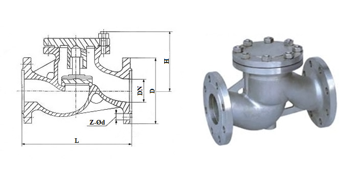 Клапан обратный 16с13нж стальной подъемный фланцевый