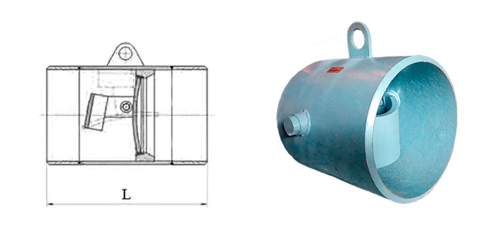 Клапан обратный 19с47нж стальной поворотный под приварку