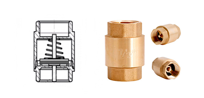 Клапан обратный латунный подпружиненный муфтовый ВВ