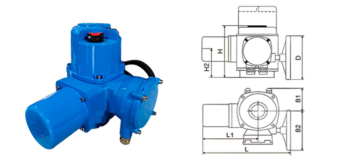 Electric actuators for steel butterfly valves Q series