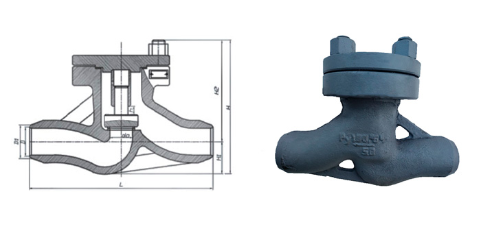 Клапан обратный стальной подъемный